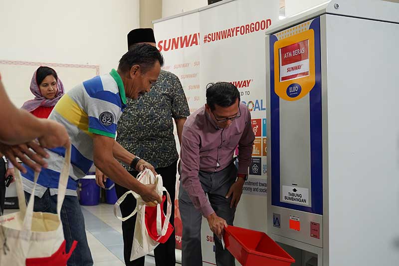 Sunway Group becomes first Malaysian corporation to install 'ATM Beras' to aid the needy