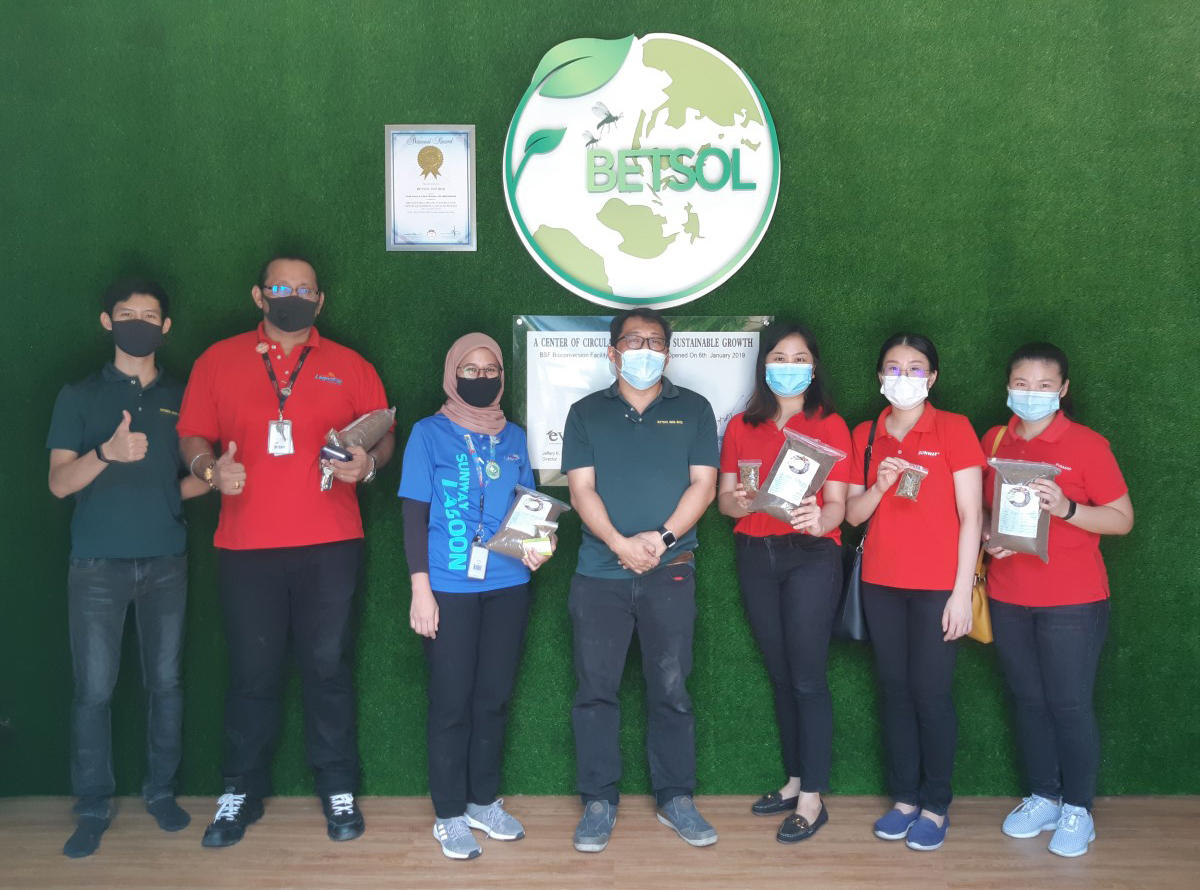 Site visit by Sunway’s sustainability team, with BETSOL logo in the background