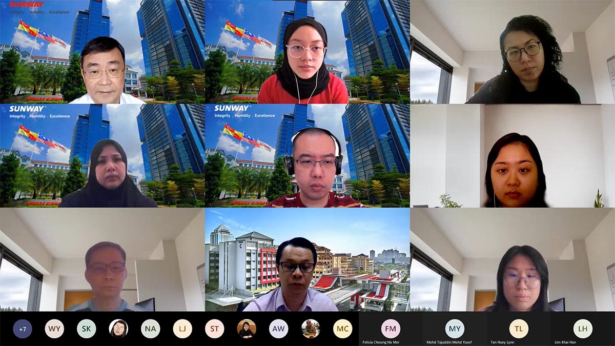 Mr Ong, Group Sustainability Unit and Sunway employees at an ESG online workshop