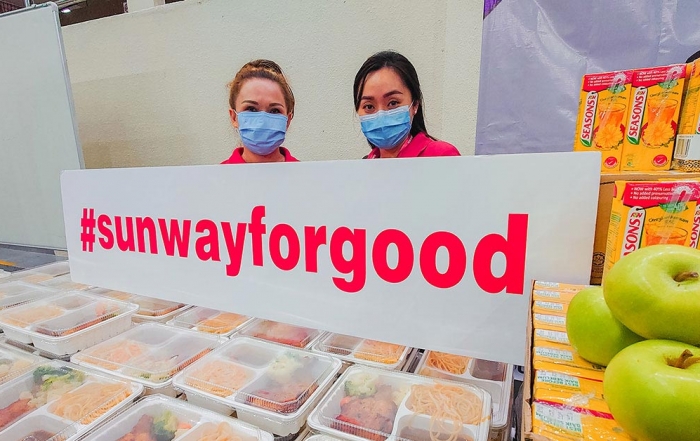 Packed food and healthy nutritious breakfast for the frontline workers, under the #SunwayforGood banner