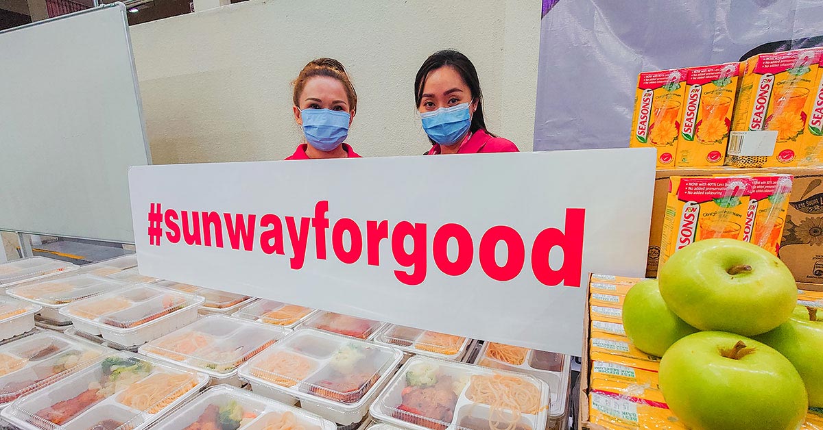 Packed food and healthy nutrious breakfast for the frontline workers, under the #SunwayforGood banner