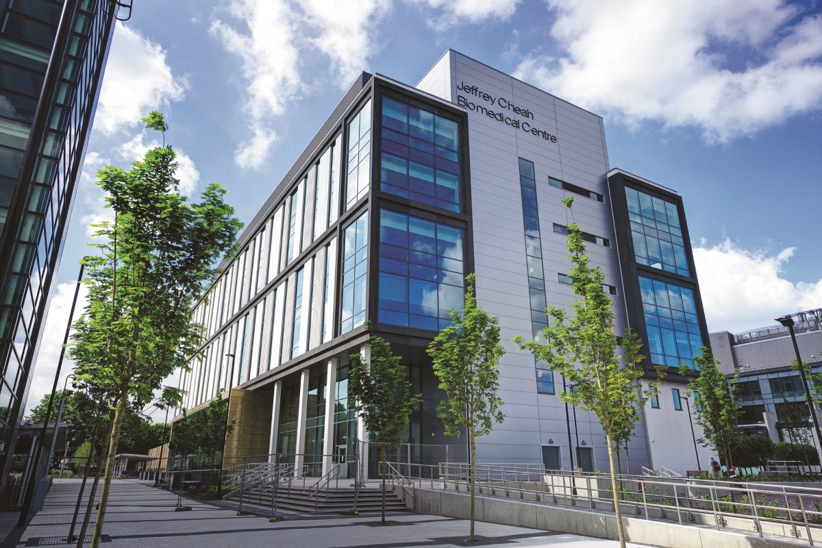 A wide shot of The Jeffrey Cheah Biomedical Centre