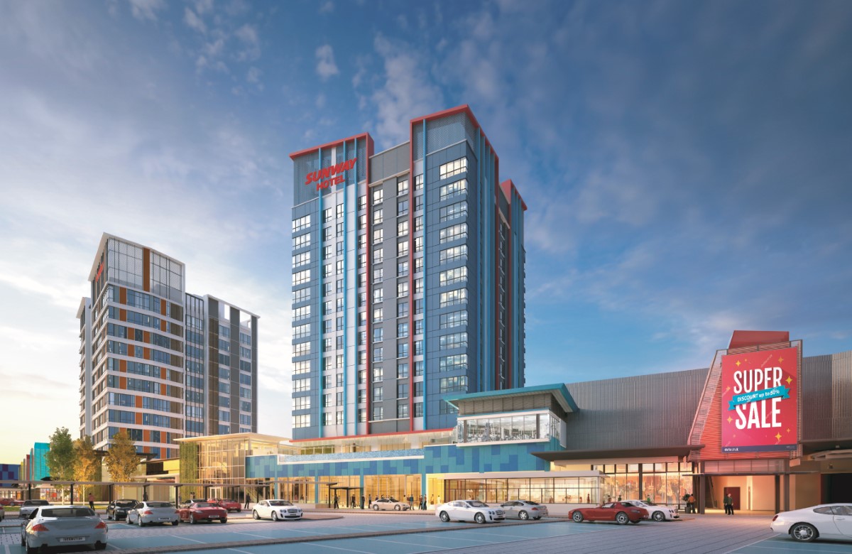 Artist impression of Sunway Hotel Bix & Sunway Big Box Retail Park