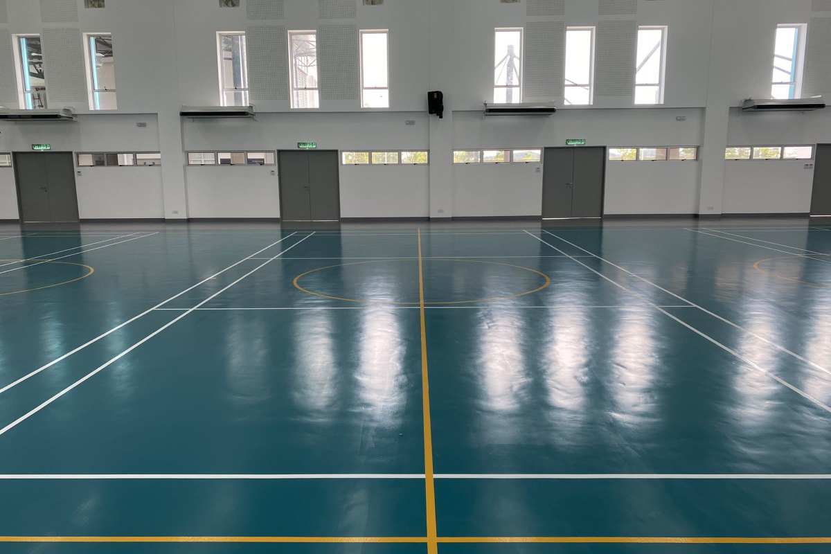 First look into SJK (C) Cheah Fah’s indoor sports court which doubles as the institution’s second multi-purpose hall whenever necessary
