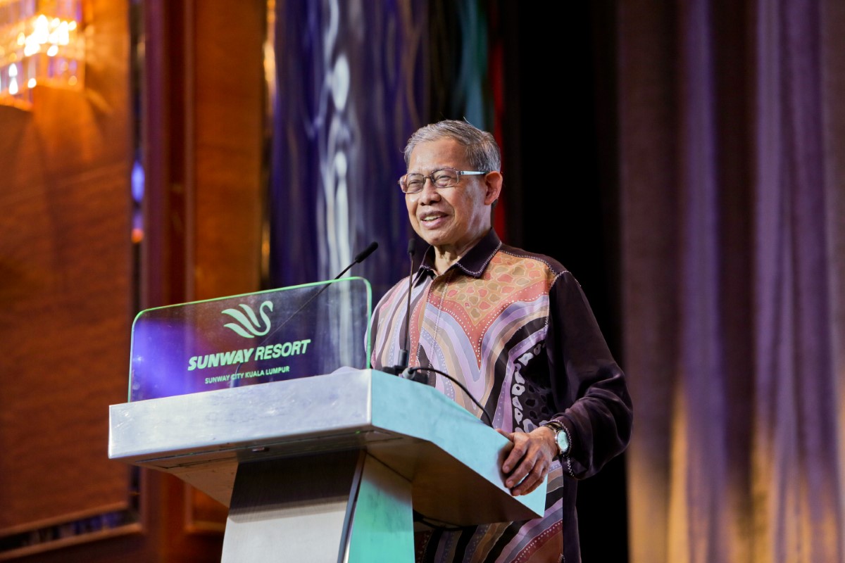 Yang Berhormat Dato’ Sri Mustapa Mohamed, Minister in the Prime Minister’s Department (Economy), at Sunway and SDSN’s inaugural National Solutions Forum 2022.