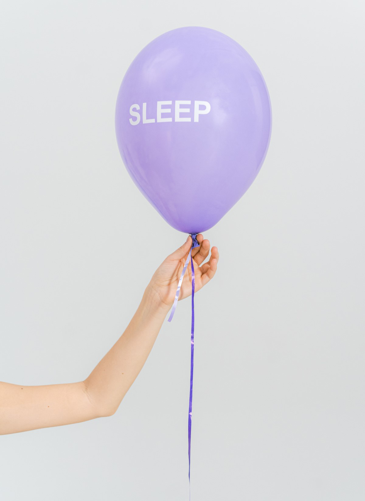 A shot of a purple balloon