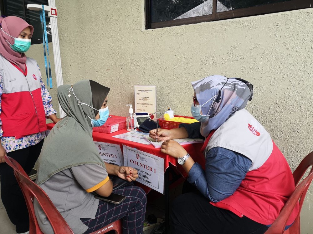 A collage of basic health screening conducted for underserved communities under the purview of the National Kidney Foundation of Malaysia (NKF).