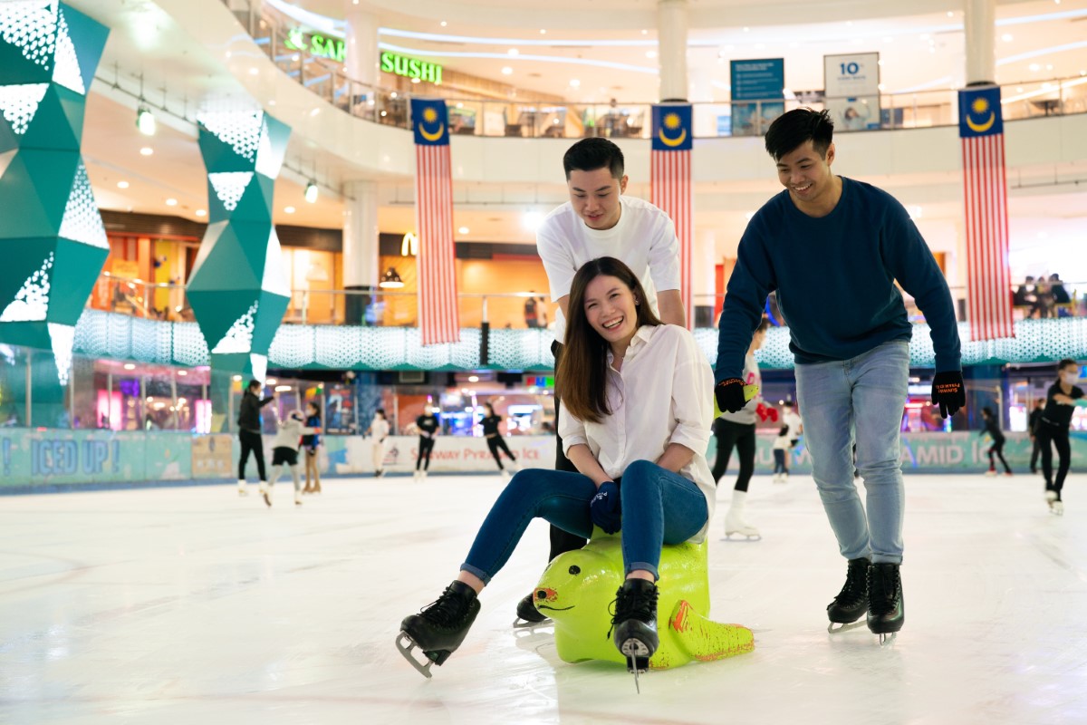 Candid shot of shoppers at the Sunway Pyramid Ice