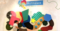 Candid photo of a boy at Sunway Putra Mall’s sensory wall