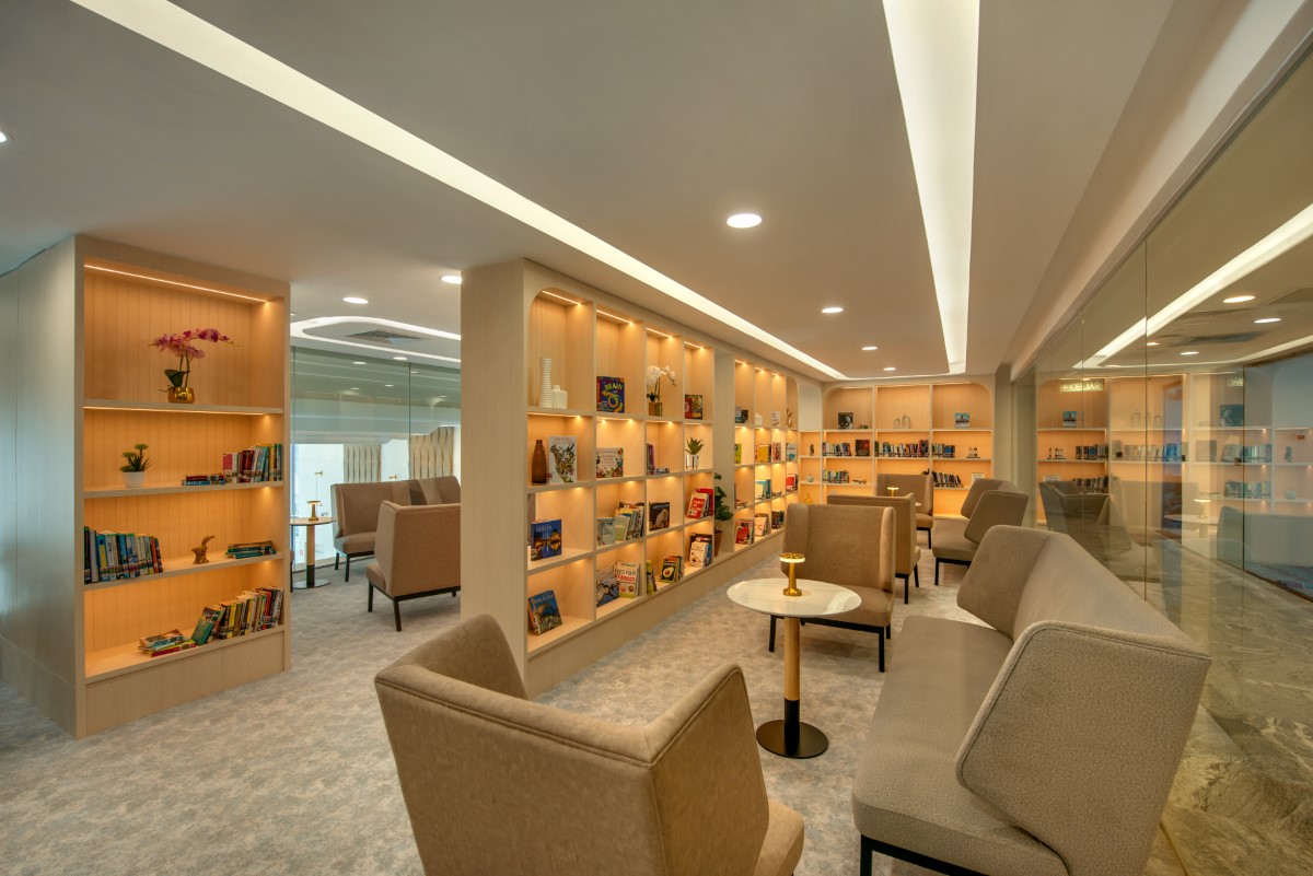 A shot of the library at Sunway Sanctuary