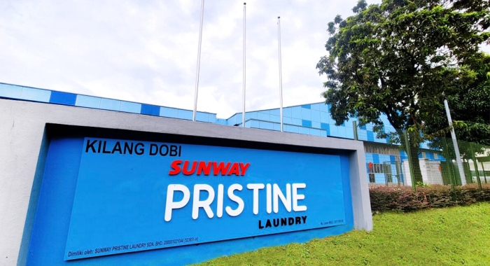 A full landscape shot of Sunway Pristine Laundry plant in Sunway City Kuala Lumpur.