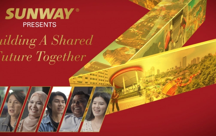 A key visual for Sunway’s year-end campaign – featuring five different spokespersons whose lives were positively impacted by Sunway, and also a golden star that symoblises Sunway’s 50th anniversary