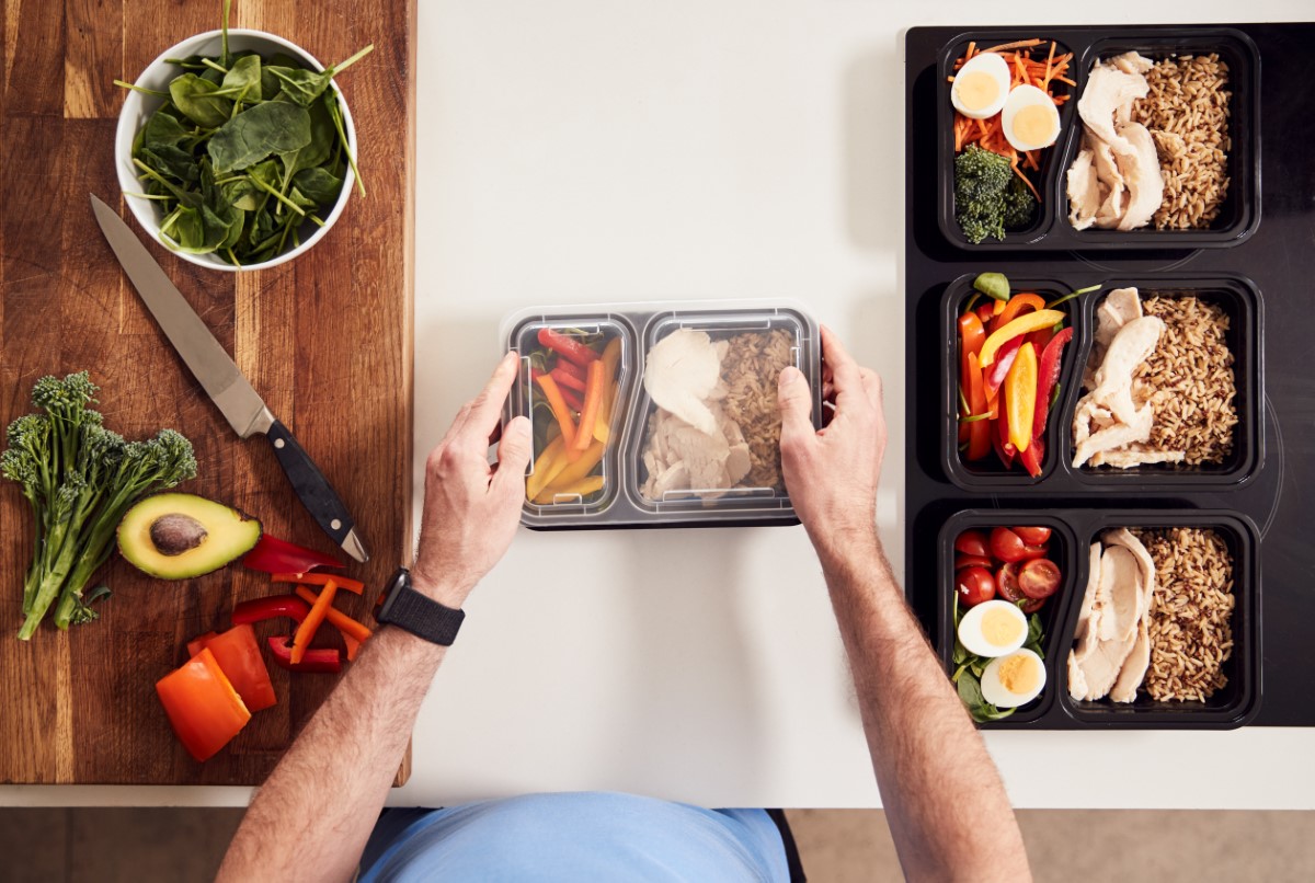 Stock image of meal prep