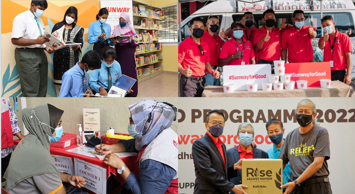A collage of our #SunwayforGood CSR initiiatives across the years.