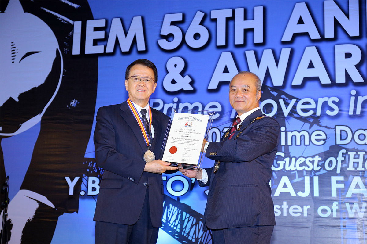 2015-Conferred Honorary Fellow by the Institution of Engineers Malaysia