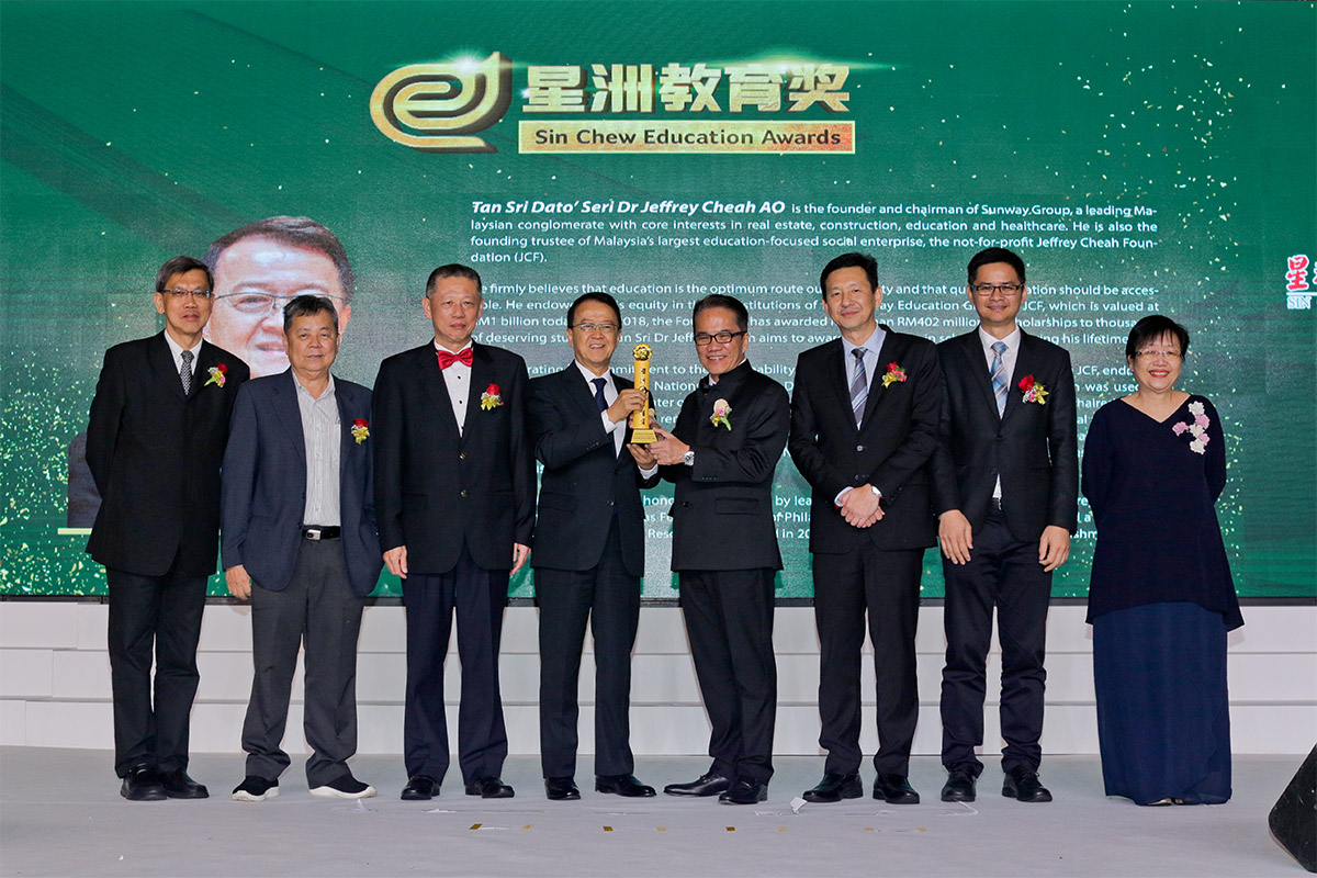 2019-Awarded Lifetime Achievement Award by Sin Chew Education Awards