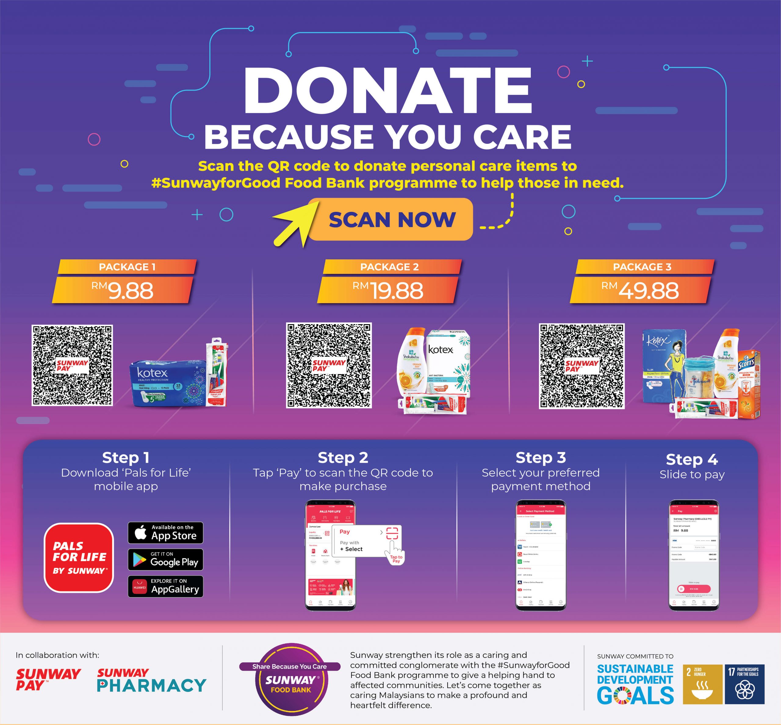 sunway food bank online donation