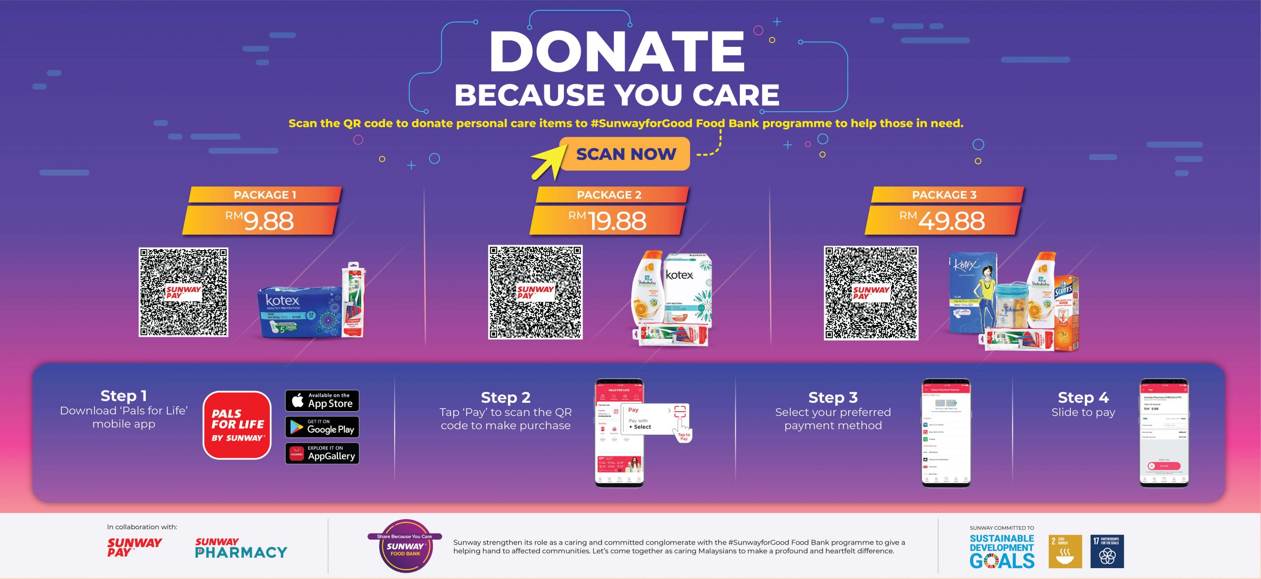 sunway food bank online donation
