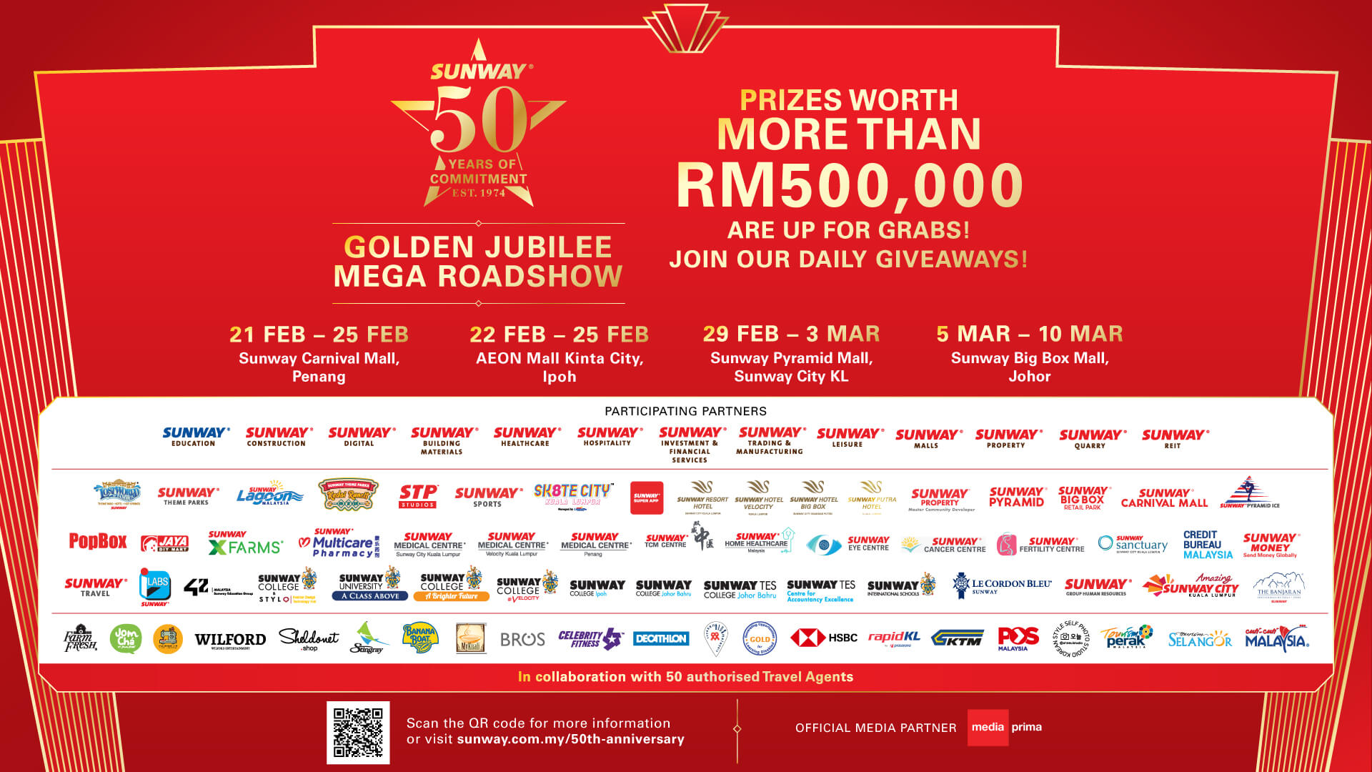 Sunway Kicks Off 50th Anniversary Celebrations With Nationwide Mega Roadshow